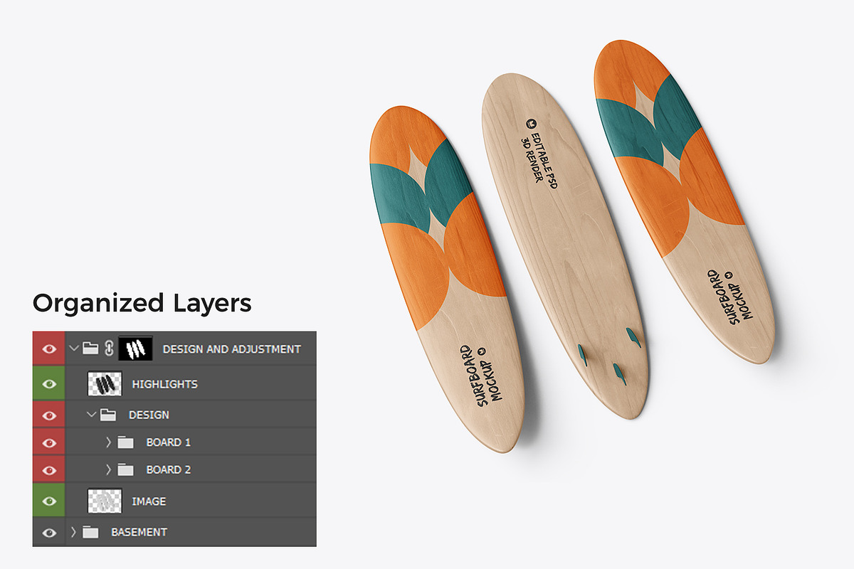 Wooden Surfboard Mockup, a Product Mockup by RamStudio2 (Photo 15 of 16)
