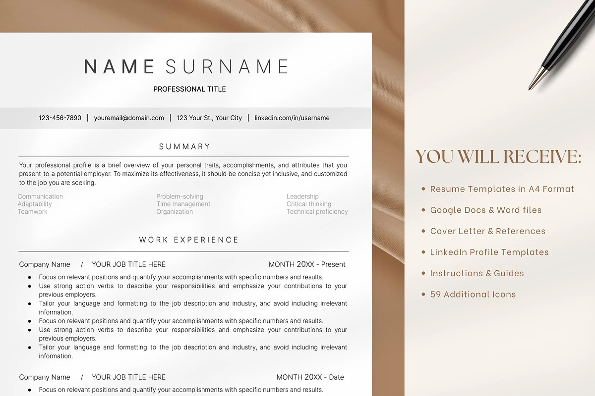 Cv Template Resume Google Docs, a Resume Template by OkiDocs Resume Templates (Photo 7 of 9)