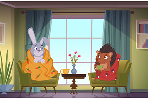 Animals in blankets. Cozy plaids for, an Object Illustration by Onyx