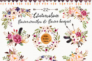 Watercolour Tribe&Flower DIY+Bonus, a Decorative Illustration by Graphic Box (Thumbnail 3 of 5)
