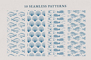 Blue Fishes, a Pattern Graphic by Anatartan Design (Thumbnail 6 of 7)