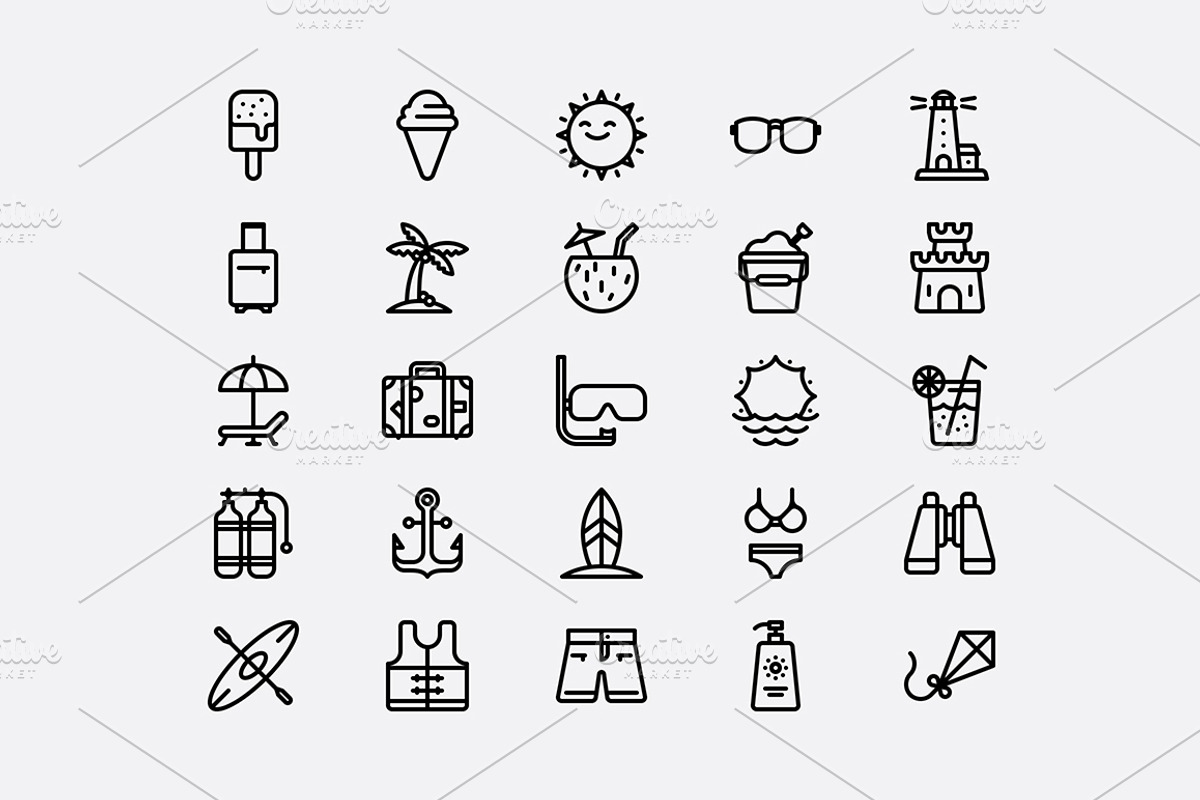 320 + icons outline style, an Icon by Mir store (Photo 6 of 11)