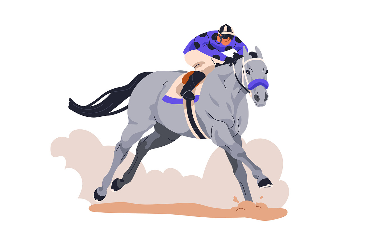 Jockeys riding race horses set, an Animal Illustration by Good Studio (Photo 2 of 6)