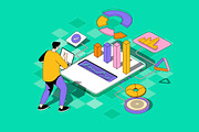Business Isometric Web Illustrations, a Templates & Theme by alexdndz (Thumbnail 4 of 21)