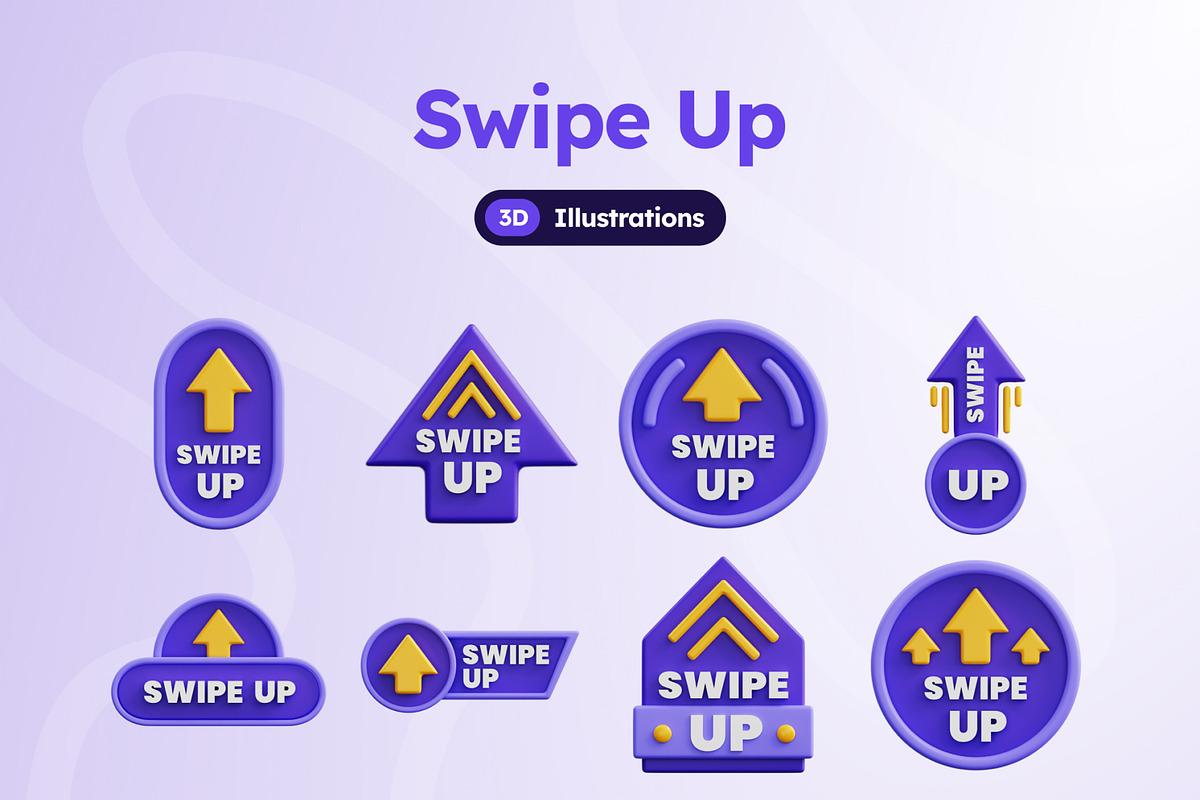 Swipe Up 3D Icons, an Object 3D Model by Rakata Studio (Photo 7 of 7)