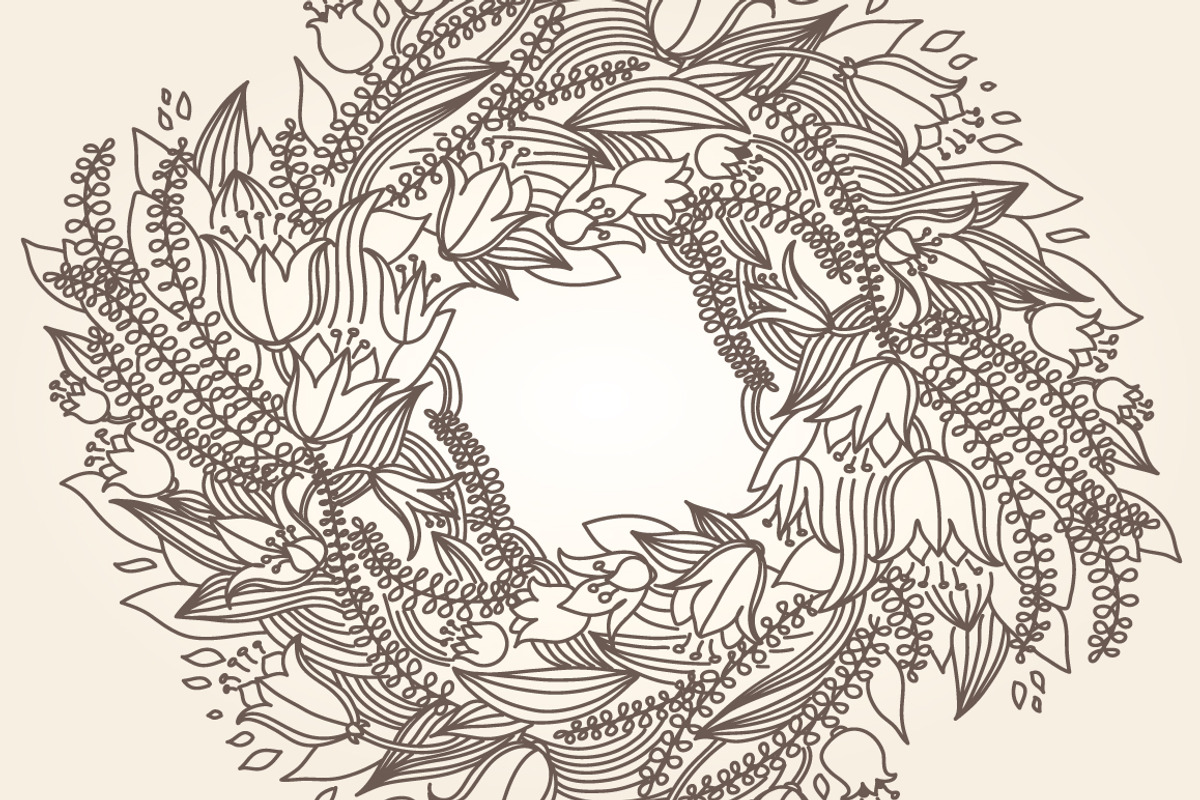 Vintage GARDEN for coloring pages, a Decorative Illustration by ekaart (Photo 8 of 10)