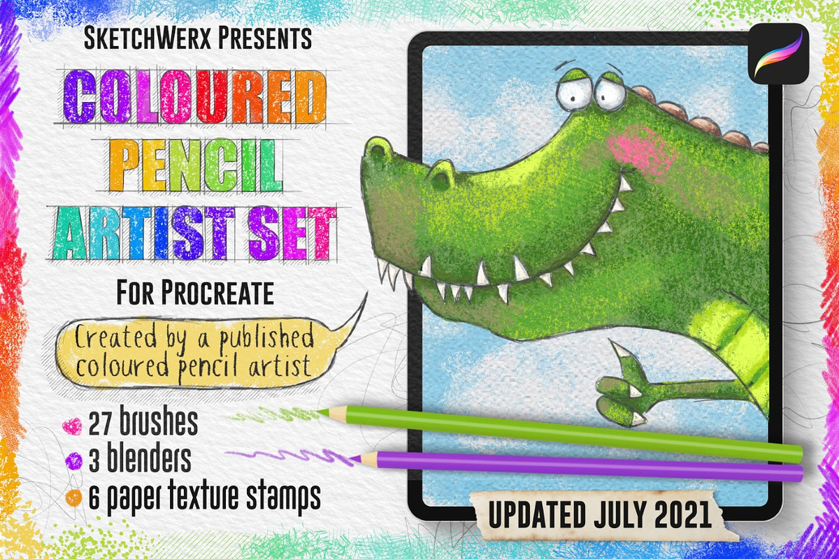 Coloured Pencil Artist - Procreate, a Brush Add-On by SketchWerx (Photo 1 of 11)