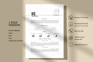 Minimal Resume Template Cover Letter