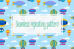 Balloons seamless pattern, a Pattern Graphic by AlexZeL