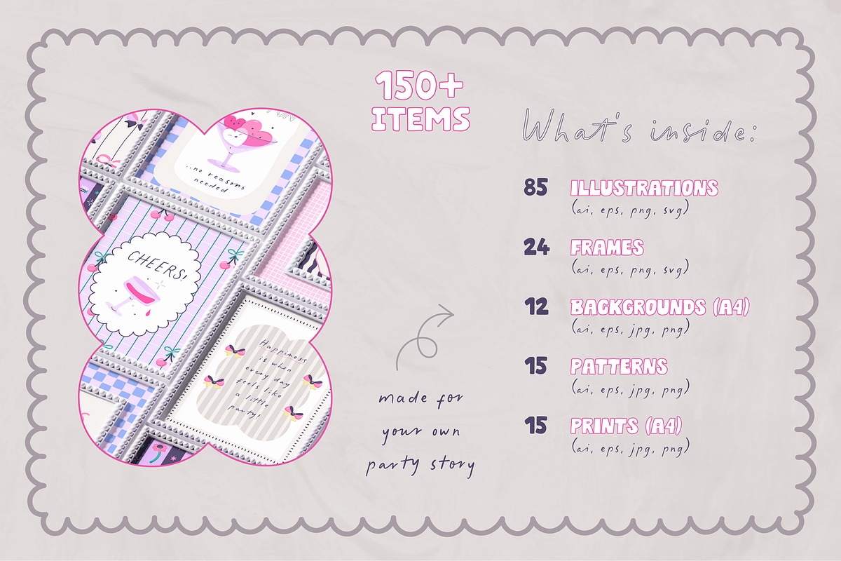 Funny Party Graphics Collection, an Object Graphic by Animoon (Photo 3 of 17)