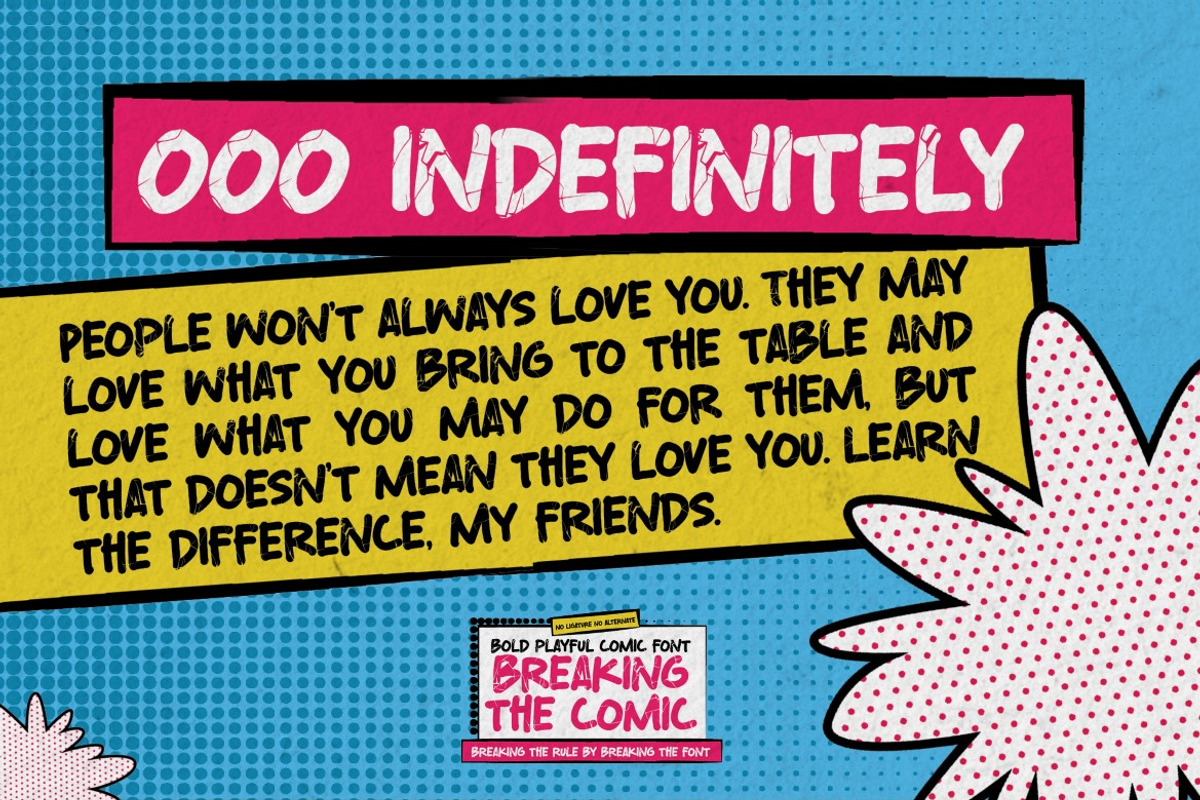Breaking The Comic - Bold Playful, a Font by Gassstype (Photo 7 of 8)