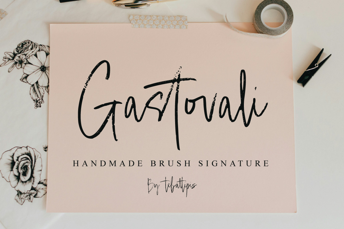 Gastovali - Signature Brush, a Handwritten Font by tebaltipislab (Photo 1 of 11)