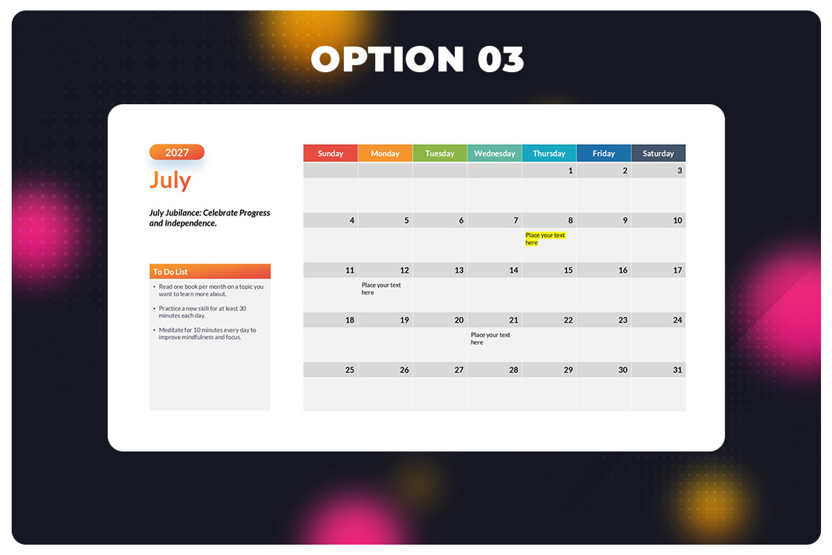 2027 Calender Planner PPT Template, a Presentation Template by Graficso (Photo 4 of 5)