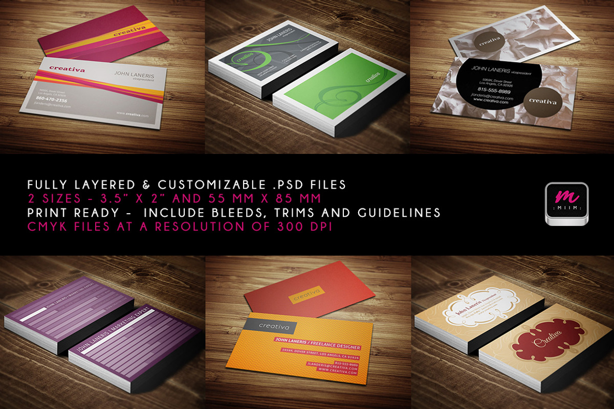 (Sale -75%) Business Cards Bundle 02, a Business Card Template by MIIM (Photo 3 of 4)