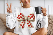 Crochet Yarn Valentine Coquette Bow, a Seasonal Illustration by YA Design (Thumbnail 2 of 4)