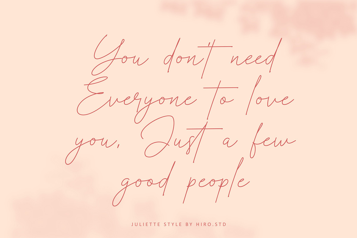 Juliette Style - Monoline Font, a Sans Serif Font by HIRO.std (Photo 7 of 11)