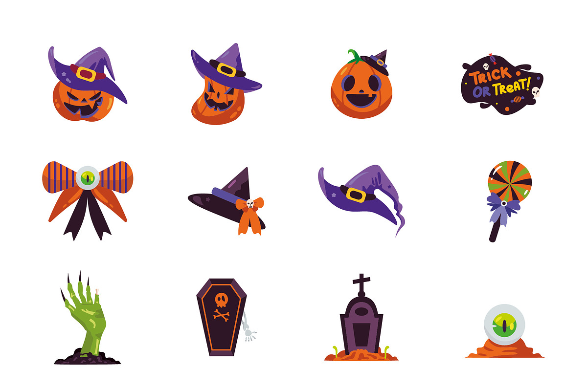 Halloween Vector Icons Set preview 3