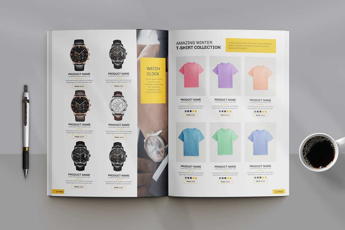 Product Catalog Template Design