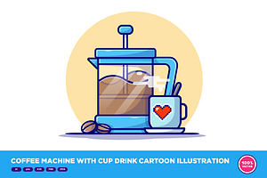 Coffee Machine With Cup Drink