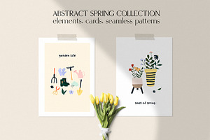 Spring Season Abstract Set