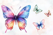 Soft Girly Butterfly Clipart, an Illustration by RobertsArt (Thumbnail 3 of 7)