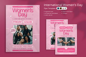 Binar - International Women's Day, a Flyer Template by Attype