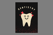 Dentistry grunge vector poster set., a Healthcare Illustration by PoPaShop (Thumbnail 3 of 8)