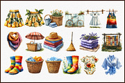 Summer Laundry Day Clipart, an Illustration by Sublimation Artist (Thumbnail 3 of 6)