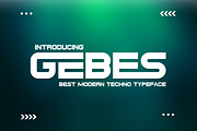 Gebes Modern Techno Font, a Sans Serif Font by alanwarstd (Thumbnail 1 of 5)