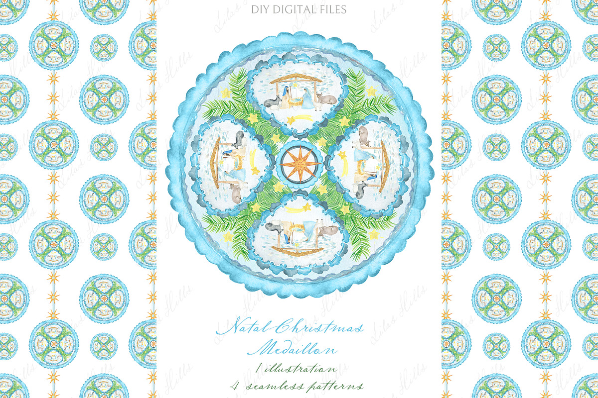 Natal Christmas Medallion Clipart, an Object Graphic by LABFcreations (Photo 1 of 4)