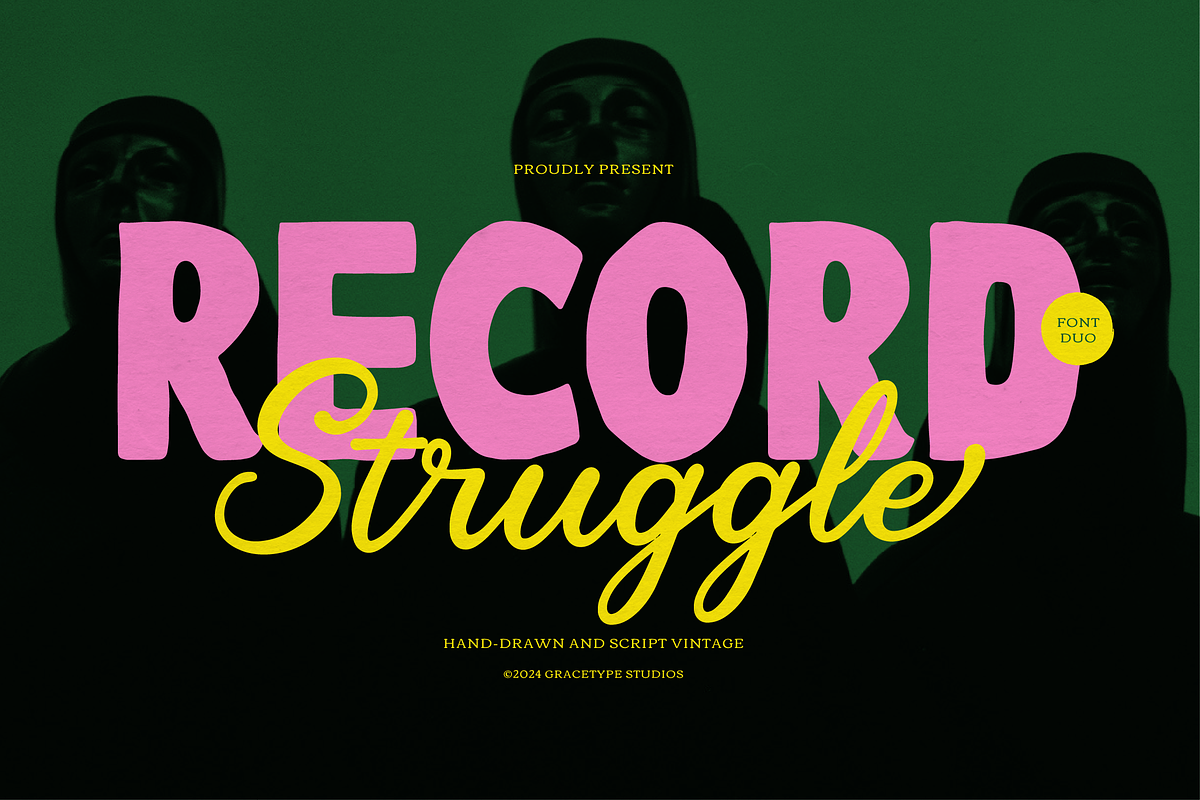Record Struggle | Hand Drawn Script, a Font by gracetype_studio (Photo 1 of 12)