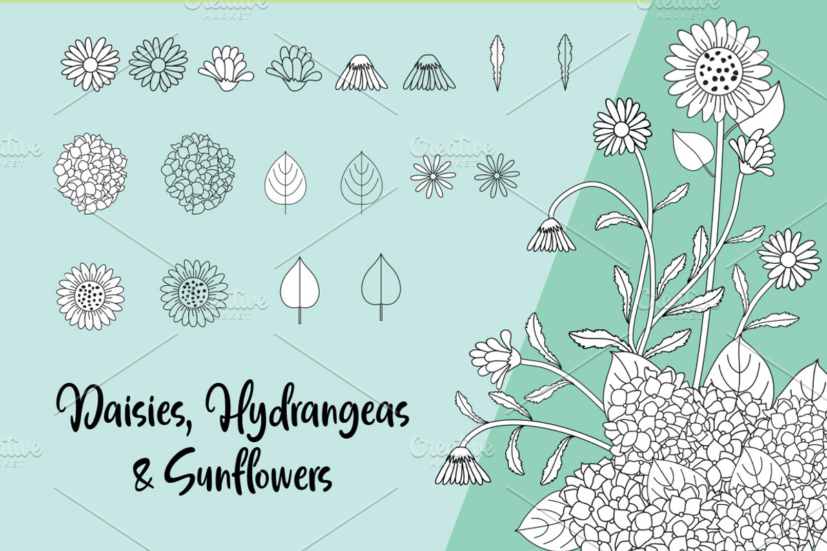 Floral Brushes|for Illustrator, a Brush Add-On by Karen J (Photo 2 of 6)