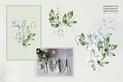 White flowers greenery watercolor, an Illustration by Kate Lanbina (Thumbnail 5 of 16)