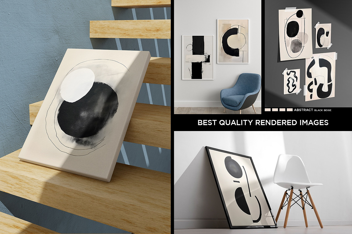 Modern Beige and Black Abstraction, a Decorative Illustration by Vibrand Studio (Photo 2 of 11)