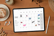 Undated Monthly Digital Planner, a Templates & Theme by Ahsanjaya (Thumbnail 2 of 9)