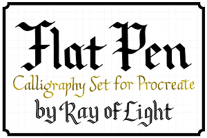 Blackletter Procreate Brushes, a Brush Add-On by Ray of Light Design