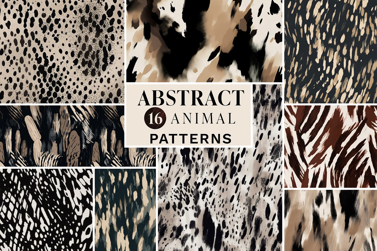 Animal Abstract Bundle 101 Patterns, a Pattern Graphic by Ninterints (Photo 5 of 10)
