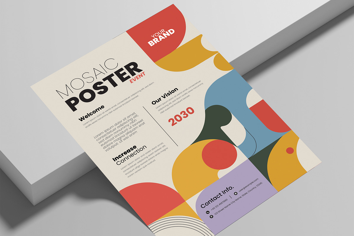 Creative Mosaic Flyer Layout, a Flyer Template by ContestDesign (Photo 2 of 3)
