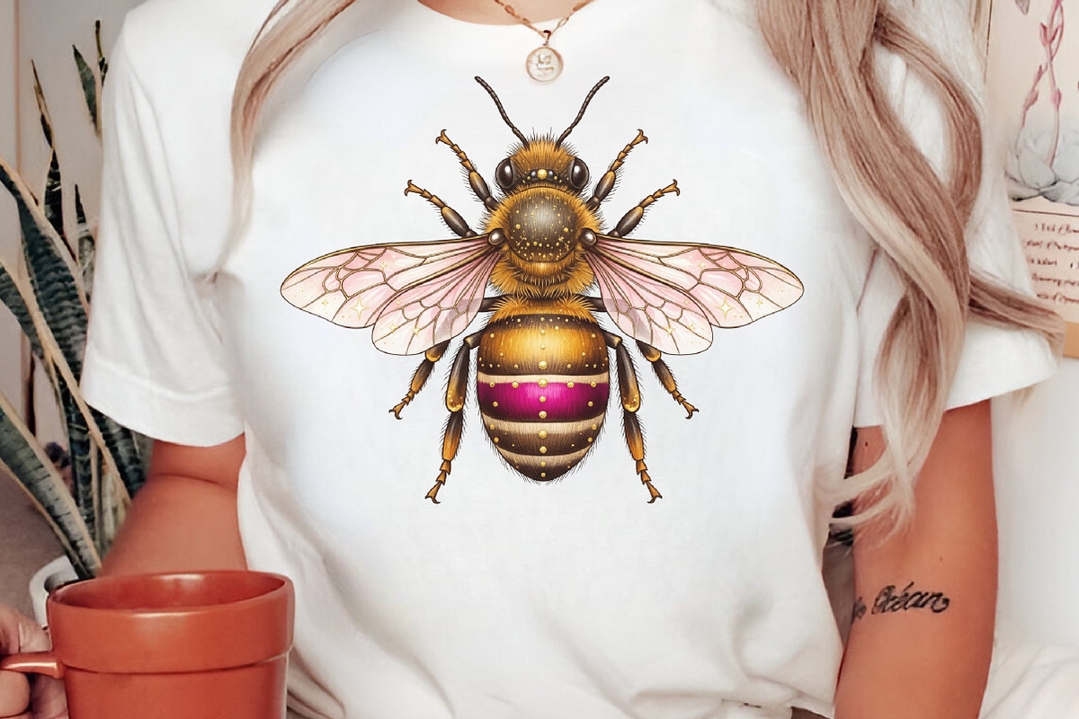 Colorful Cute Bee PNG, an Illustration by Craft Nest (Photo 3 of 7)