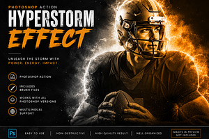 Hyperstorm Photoshop Action, an Action Add-On by iHemalaya