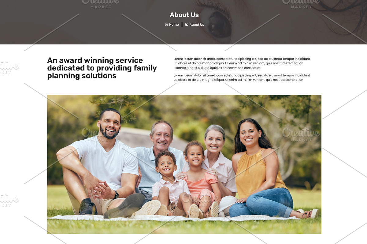 Family Planning Elementor Template, a WordPress Template by HasnainDEV (Photo 2 of 6)