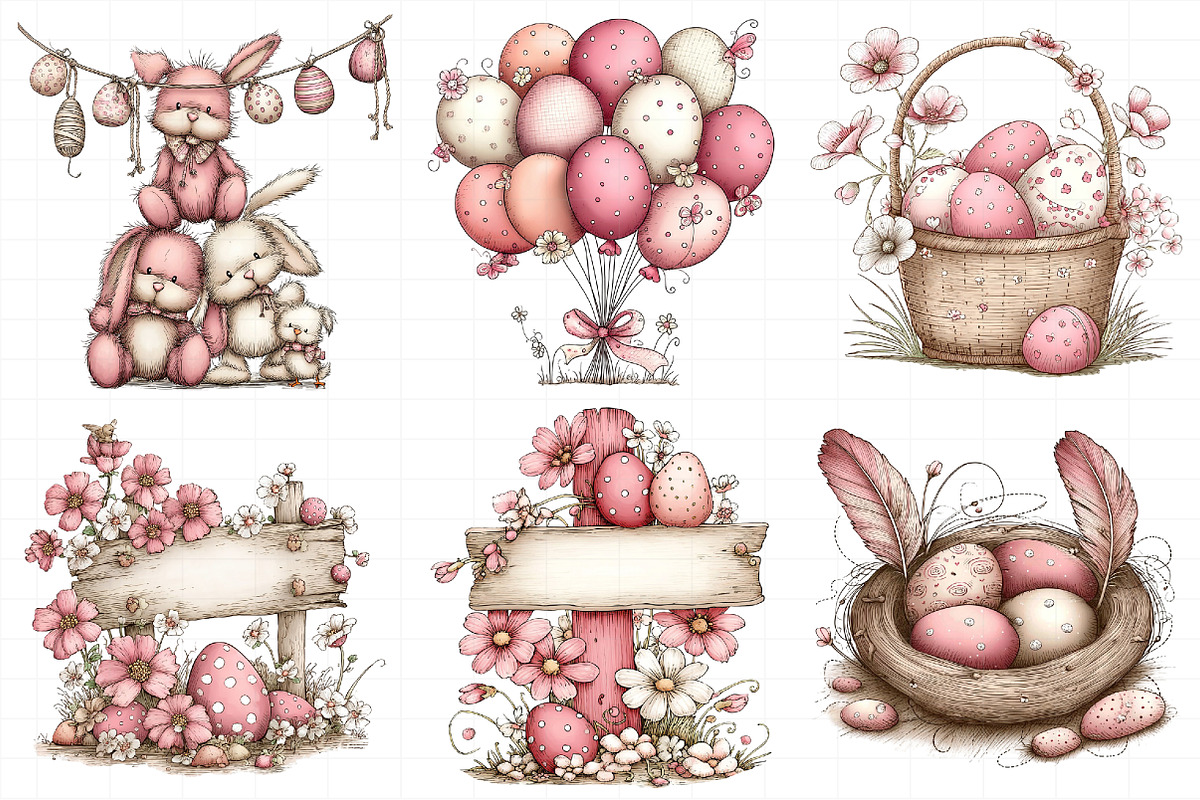 Whimsical Easter Clipart, an Illustration by Daily.Designs (Photo 4 of 7)