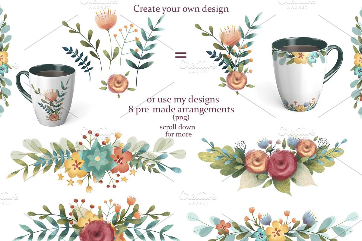 Unicorns and Flowers Collection, an Animal Illustration by Daria's Magic World (Photo 3 of 9)