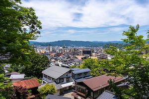 Panoramic cityscape view of Takayama in Gifu Prefecture, Japan, an Architecture Photo by GoodGoods