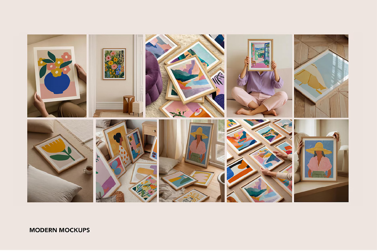 233 Interior Frame Mockup Big Bundle, a Household Mockup by Tomasz Ganclerz (Photo 3 of 6)
