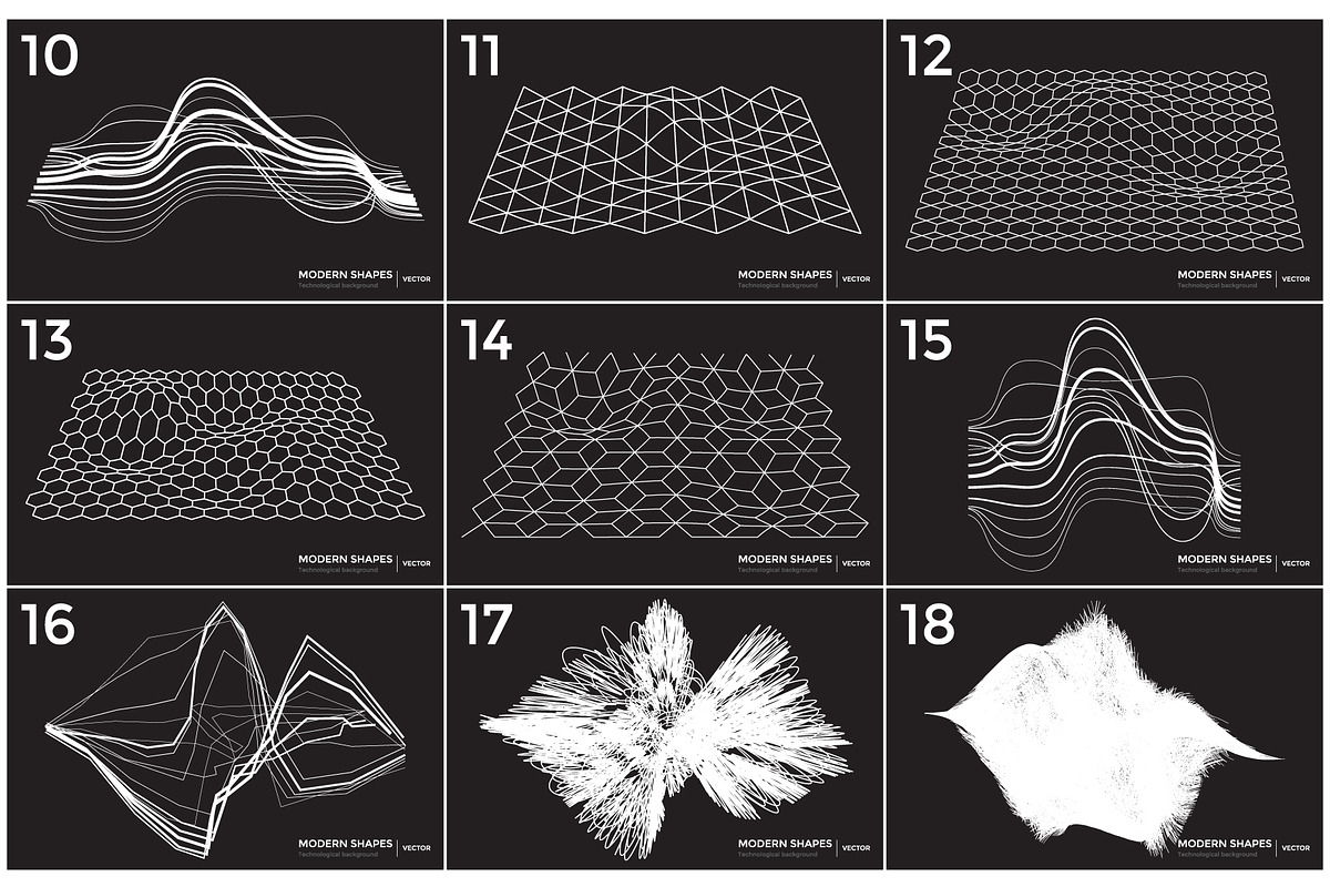 36 technological vector shapes, an Object Graphic by Vanzyst (Photo 3 of 5)