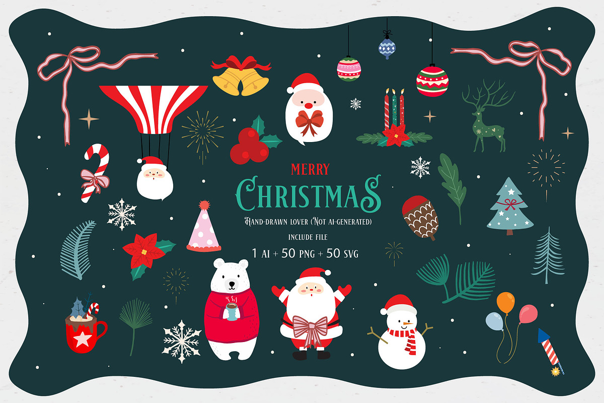 Merry christmas for kid design, a Decorative Illustration by Piixypeach (Photo 1 of 8)