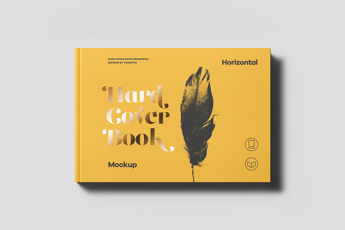 Hard Cover Horizontal Book Mock-up, a Books & Magazine Mockup by Yogurt86 (Photo 14 of 15)