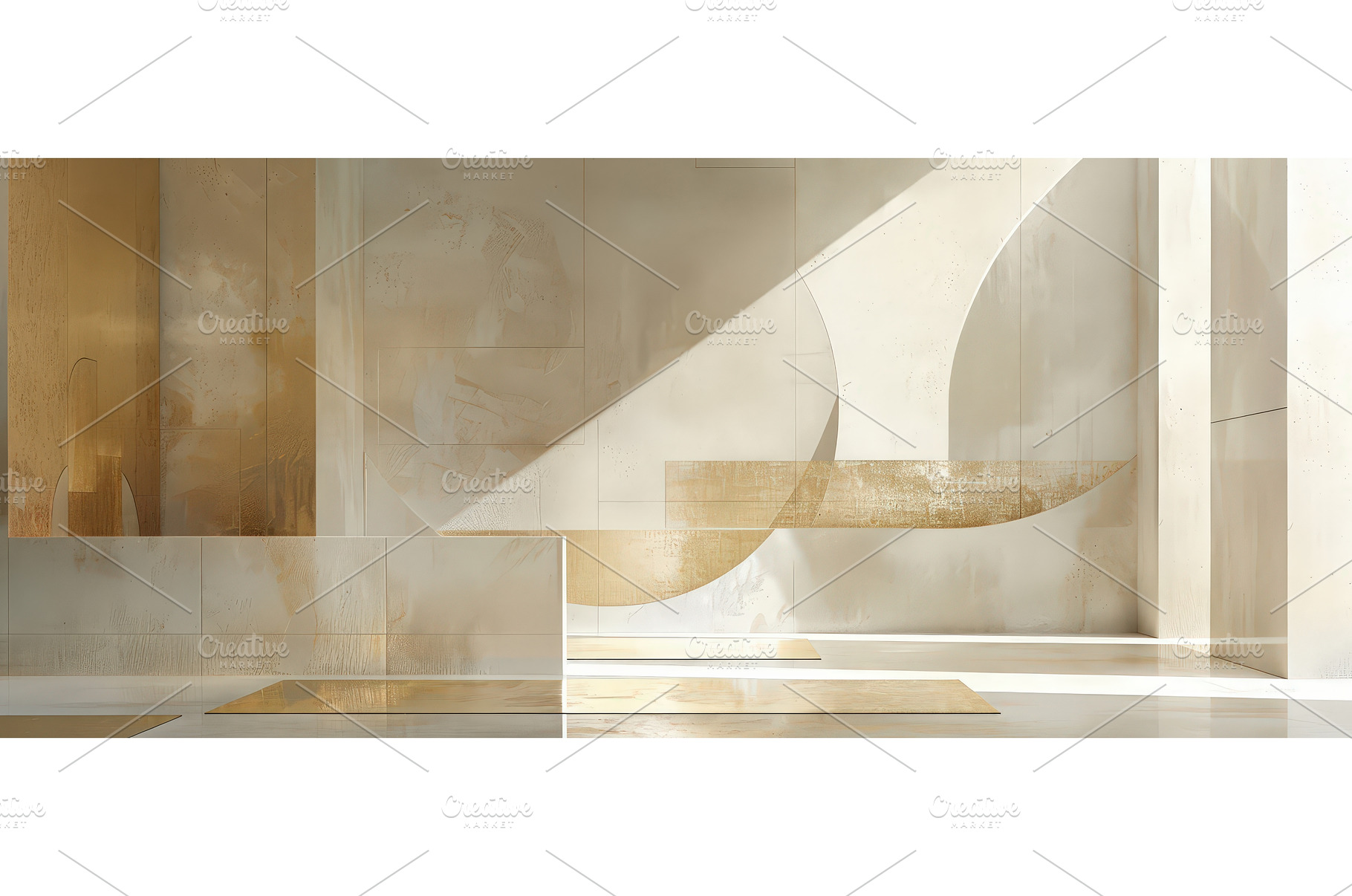 beige abstract architectural scene, an Abstract Photo by piter.goskov