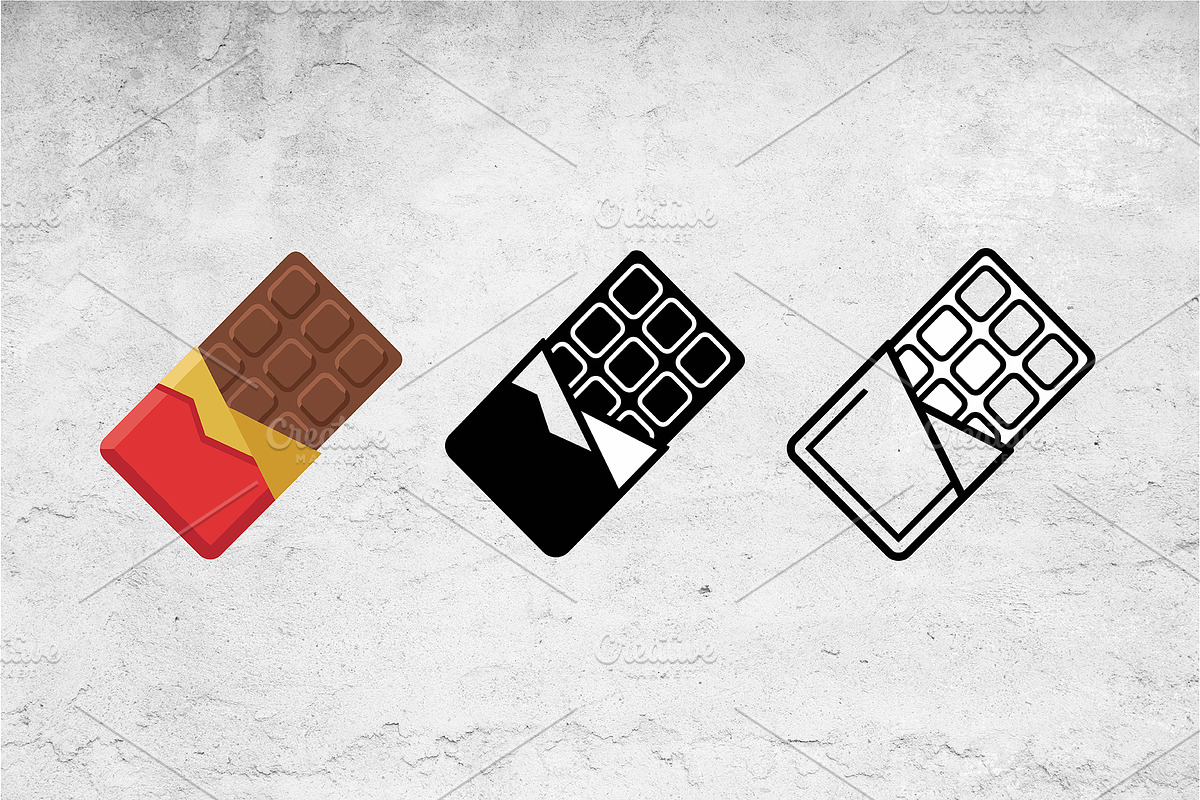 Chocolate Bar Icon Set Vector, an Outline Icon by Artonix (Photo 2 of 2)